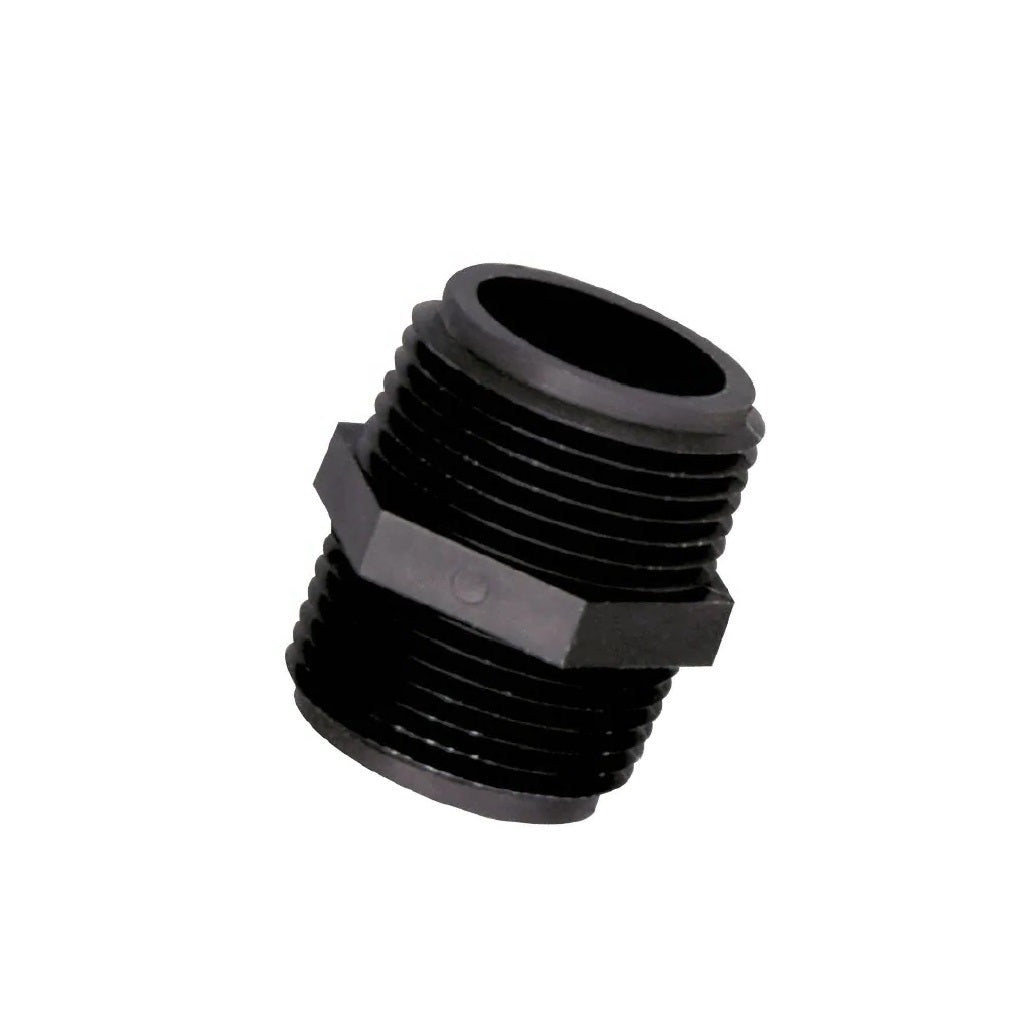 PVC Poly Plastic Male NPT Hex Nipple Fitting - High Pressure Pipe Connector for Plumbing, Hydraulic Systems & Industrial Applications