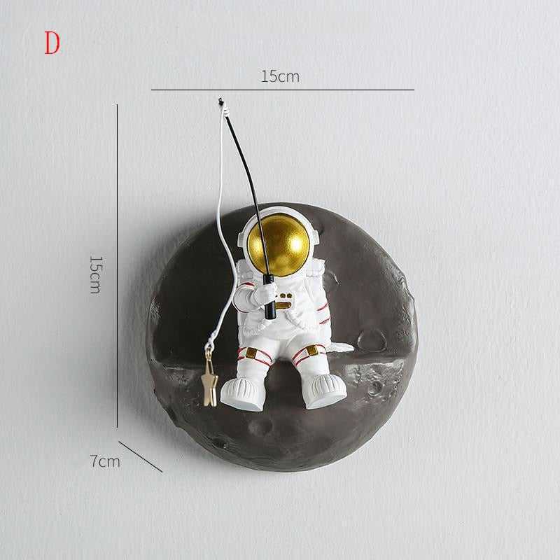 Kids Astronaut Wall Shelf Decor - Space Themed Floating Shelves for Bedroom & Playroom - Perfect for Organizing Toys, Books & Displaying Collectibles