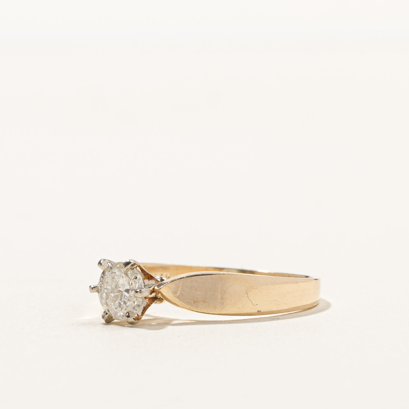 0.67ct Six Prong Solitaire Diamond Engagement Ring - Size 8.75 | GIA Certified Round Cut Diamond Wedding Band | Perfect for Proposals, Anniversaries & Romantic Occasions