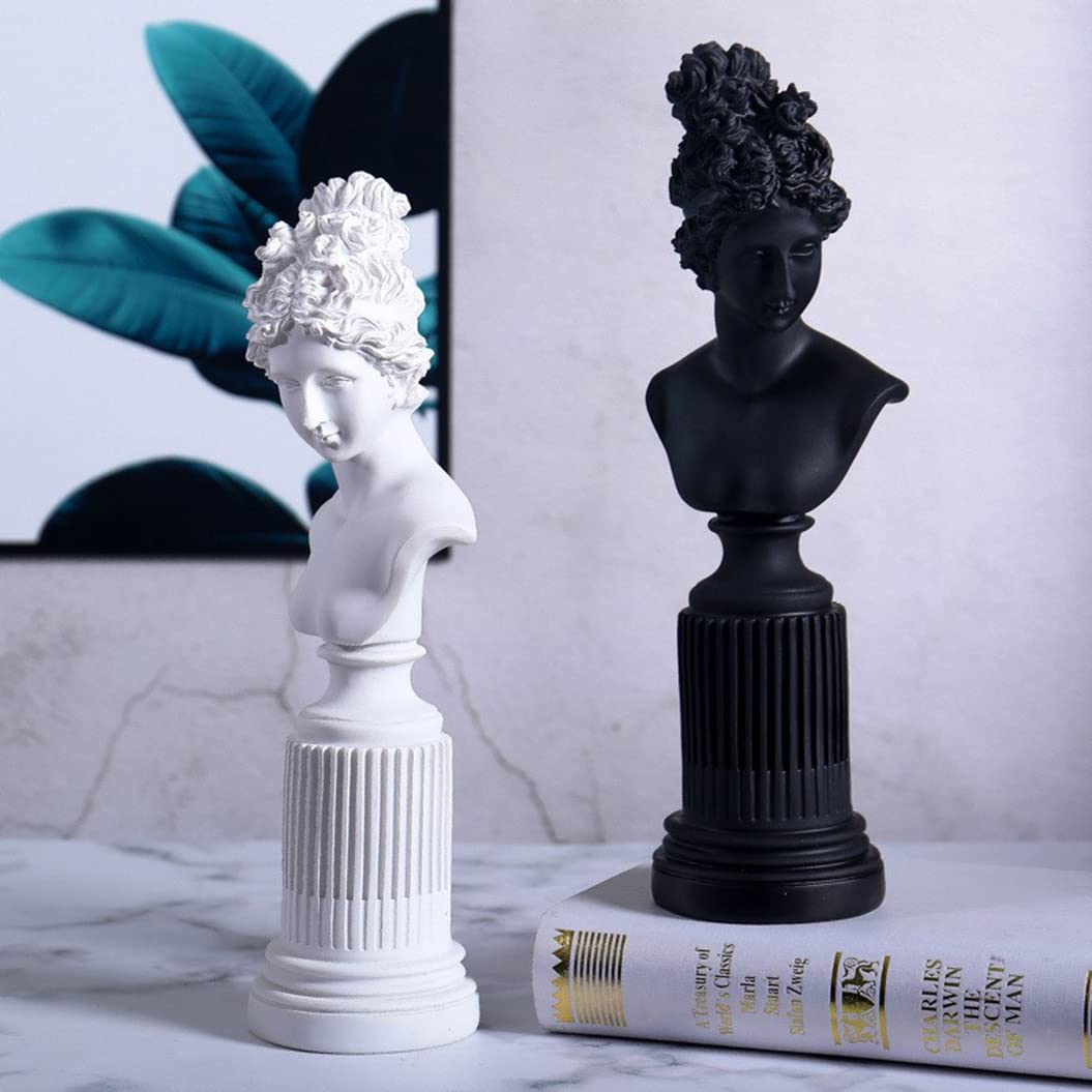 Greek Mythology Goddess Sculpture - Resin Bust Statue for Home Decor, Living Room & Bedroom - Perfect for Modern Interior Design & Mythology Lovers