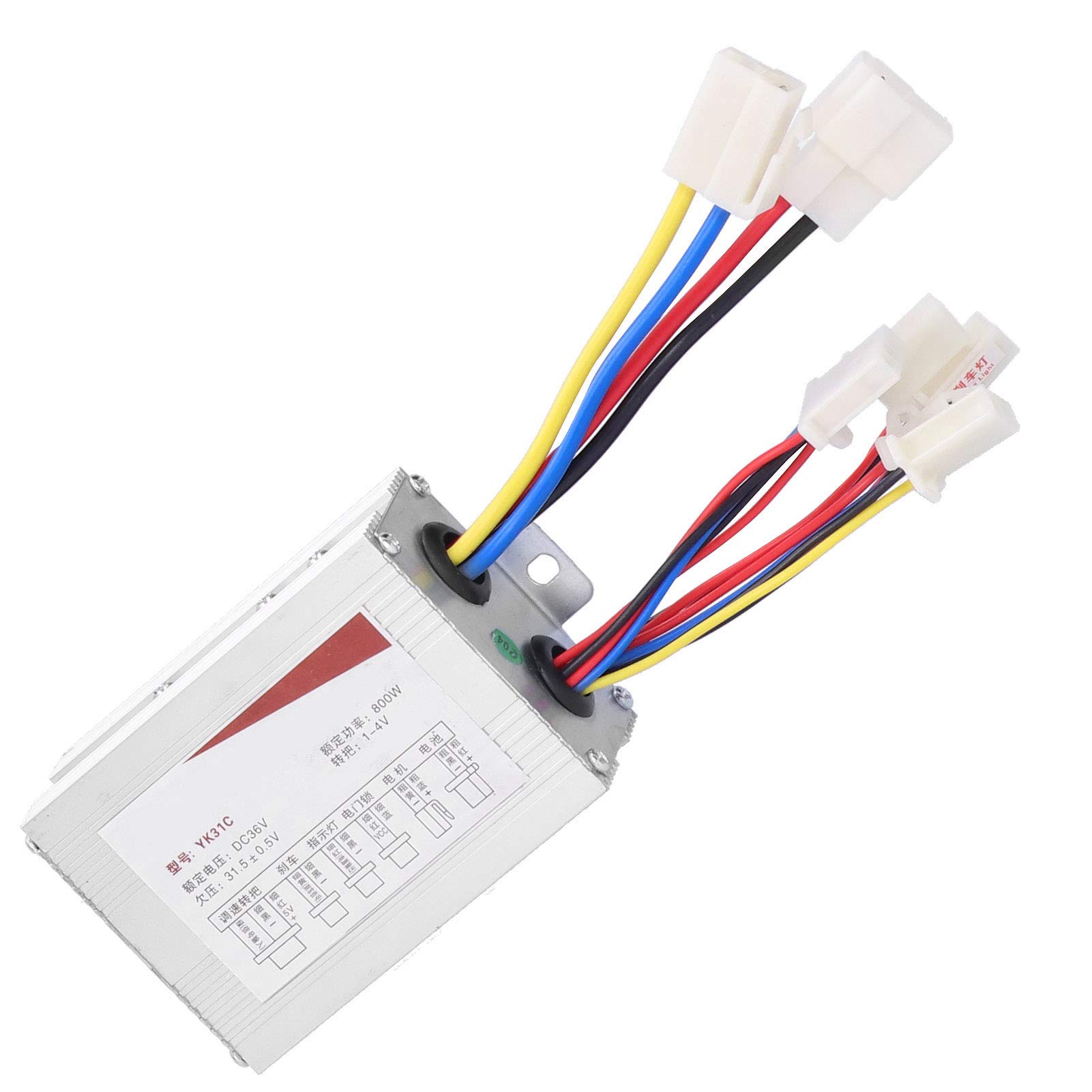 36V 800W Aluminum Alloy E-Bike Controller Kit with Throttle Grip - High Reliability Electric Scooter & Bicycle Speed Controller Set - Perfect for Commuting, Off-Road & Urban E-Ride Upgrades