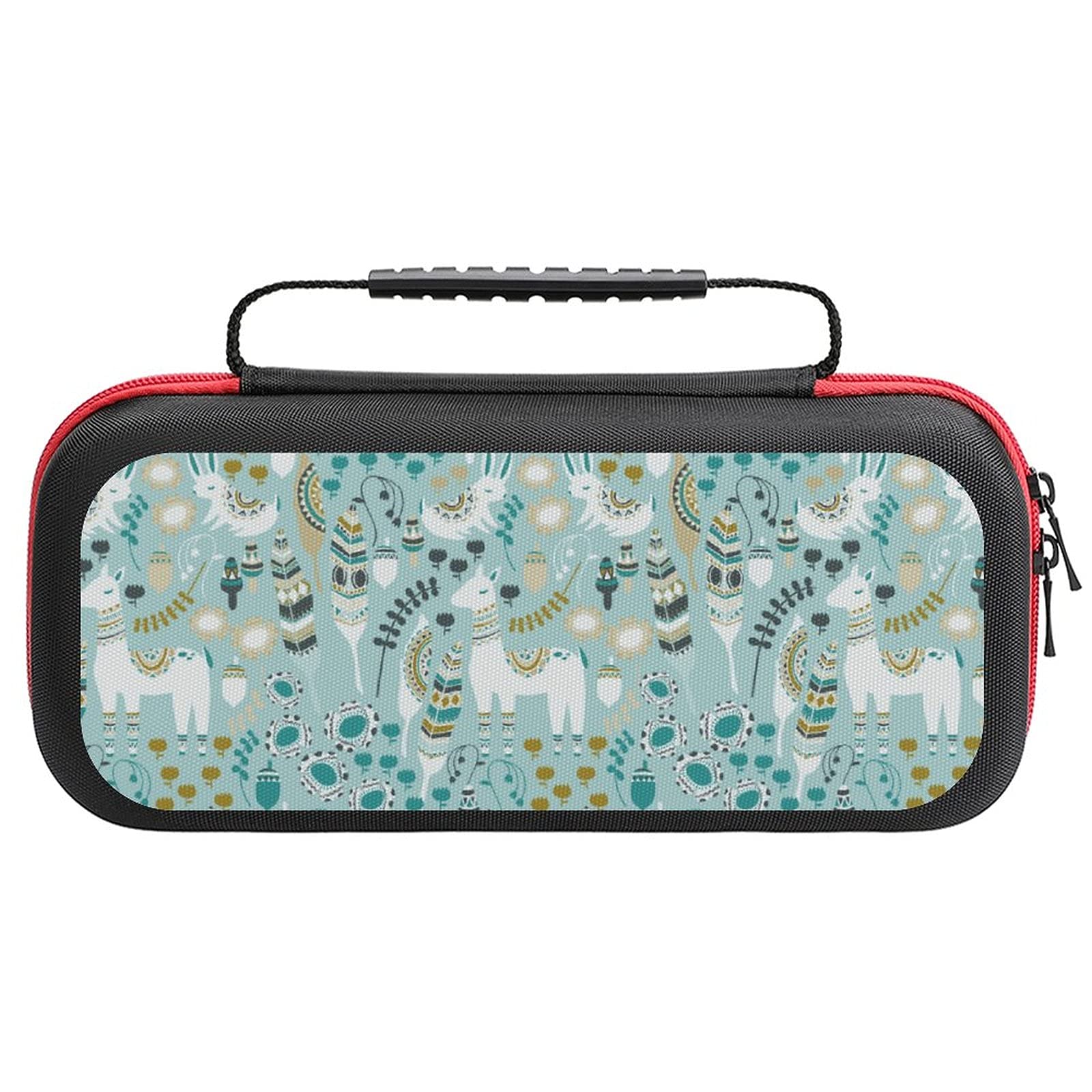 Tribal Totem Lima Printed Carrying Case for Nintendo Switch Lite - Portable Travel Storage Bag with Accessories Pouch - Perfect for Gaming On The Go & Travel Protection