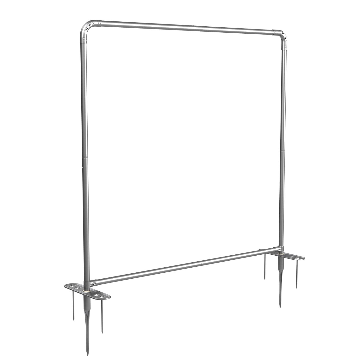 E&K Outdoor Portable Backdrop Stand - Adjustable 4'x4' to 2'x6' Metal Banner Display Frame - Freestanding Privacy Fence for Backyard, Patio & Events - Perfect for Parties, Photo Shoots & Temporary Outdoor Displays