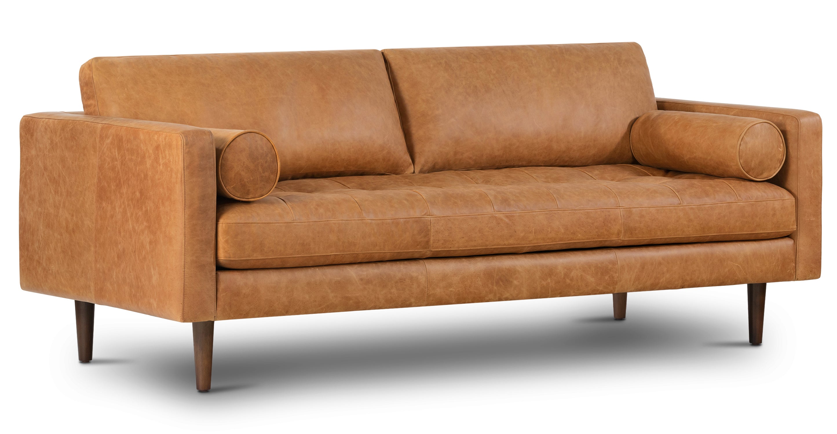 Premium Napa Leather Sofa - Modern Luxury Living Room Furniture for Home & Office - Perfect for Relaxing, Entertaining & Stylish Decor