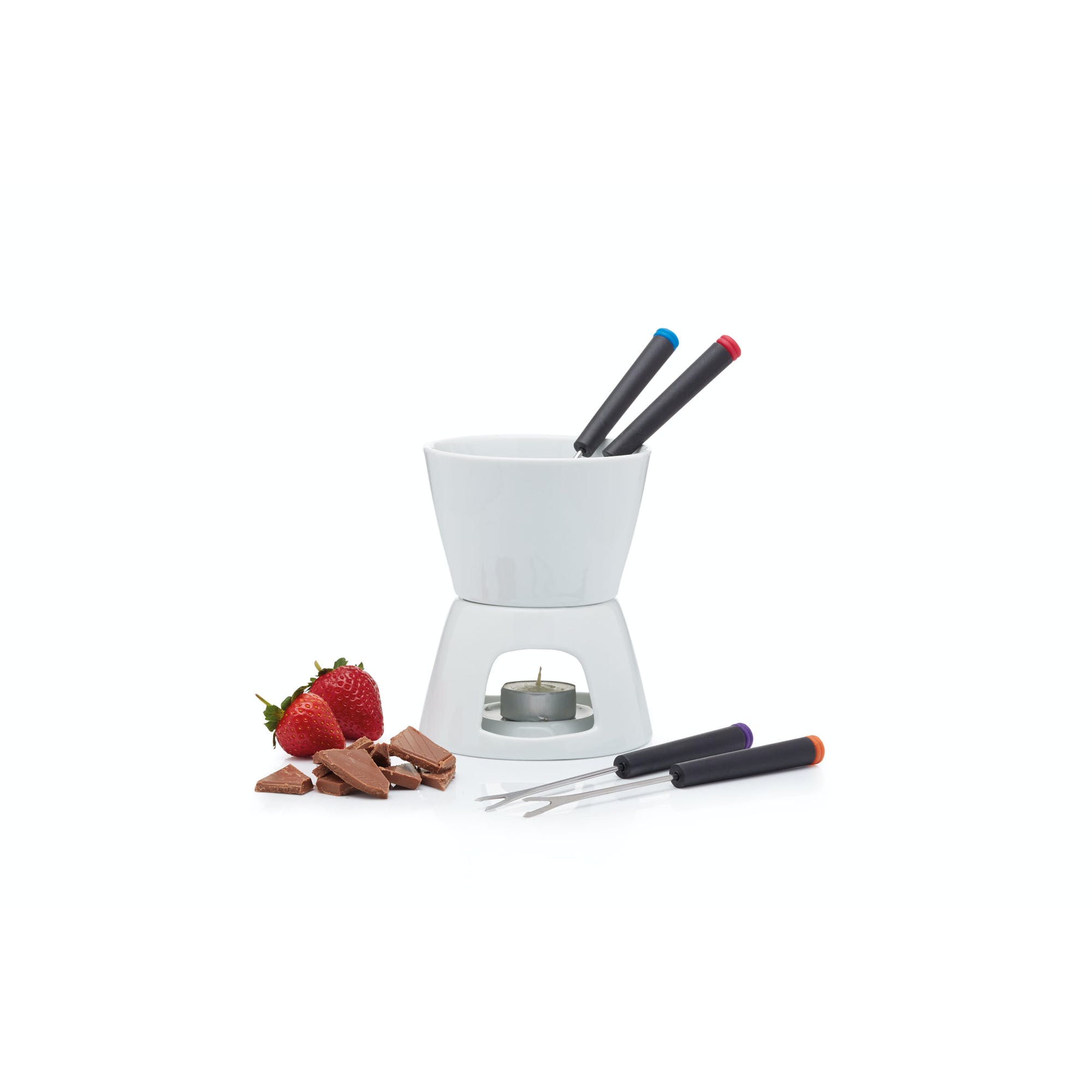 Premium Chocolate Fondue Set with 6 Forks - Electric Melting Pot for Desserts, Parties & Romantic Dinners - Perfect for Valentine's Day, Christmas & Family Gatherings