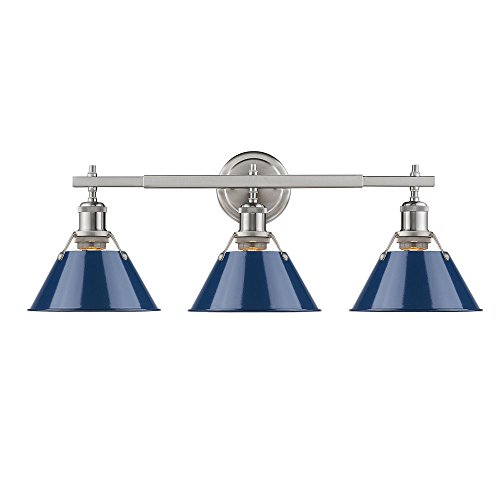 Pewter with Navy Blue Shade