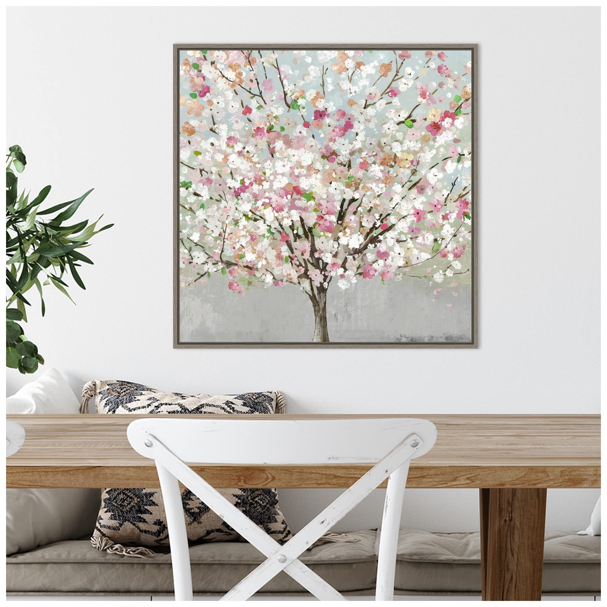 Amanti Art Framed Canvas Wall Art 22x22 - Spring Love Landscape Painting by Allison Pearce, Rustic Farmhouse Decor for Living Room, Bedroom & Bathroom | Perfect for Home Decor, Housewarming Gifts & Interior Design