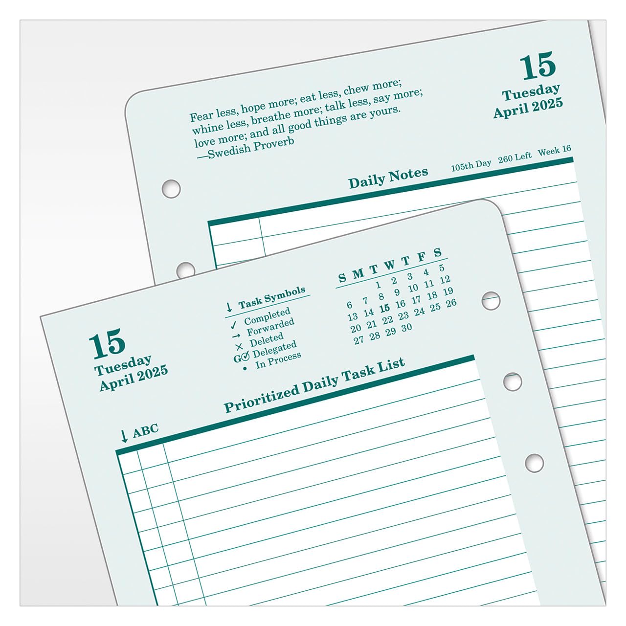 FranklinCovey 2-Page Per Day Planner 2025-2026 - Pocket Size Ring-Bound Organizer for Daily Scheduling, Time Management & Productivity - Perfect for Students, Professionals & Busy Moms (April 2025 - March 2026)