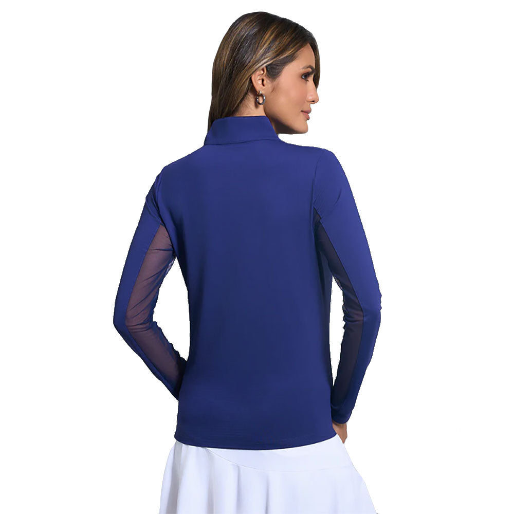 Ibkul Essential Solid Women's Golf Quarter Zip Pullover - Lightweight & Breathable for Comfort on the Golf Course & Outdoor Activities