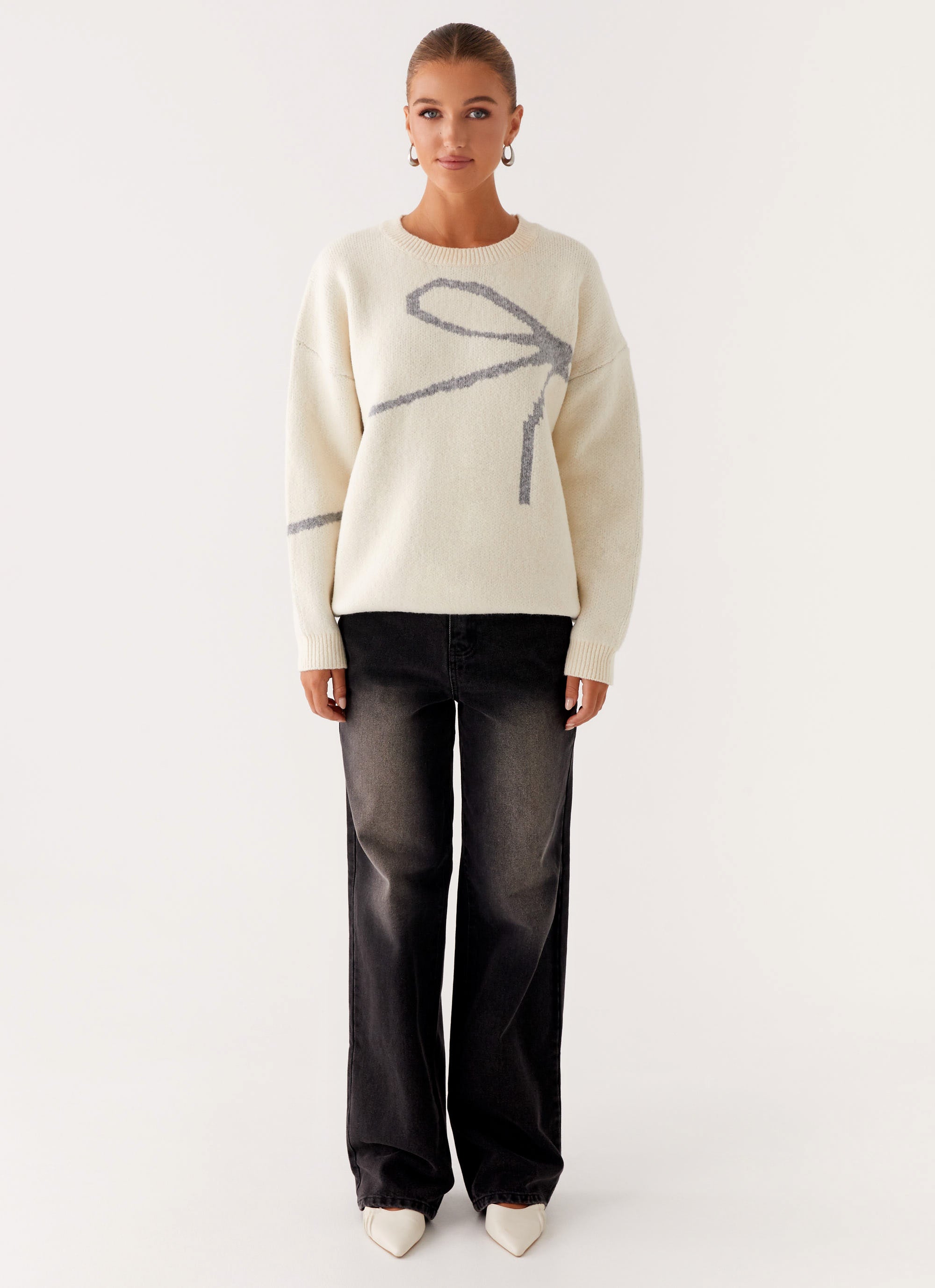 Dreamwood Knit Sweater Women's Ivory Cable Knit Pullover - Cozy Winter Sweater for Casual Outfits & Holiday Gatherings