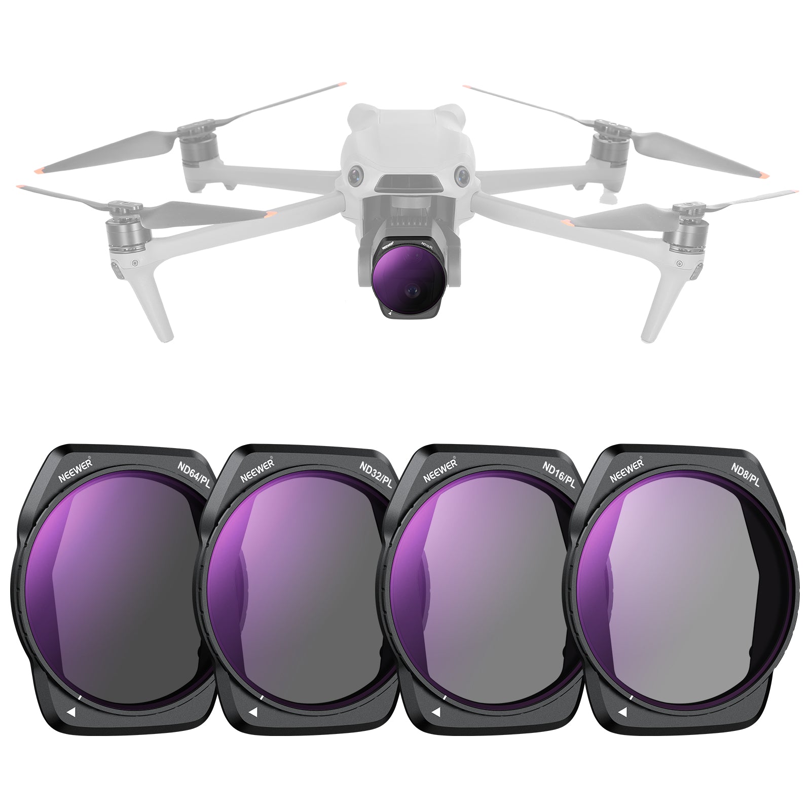 NEEWER FL A87 4-Pack ND/PL Filter Kit for DJI Air 3S Drone - Perfect for Aerial Photography, Videography & Cinematic Shots in Various Lighting Conditions