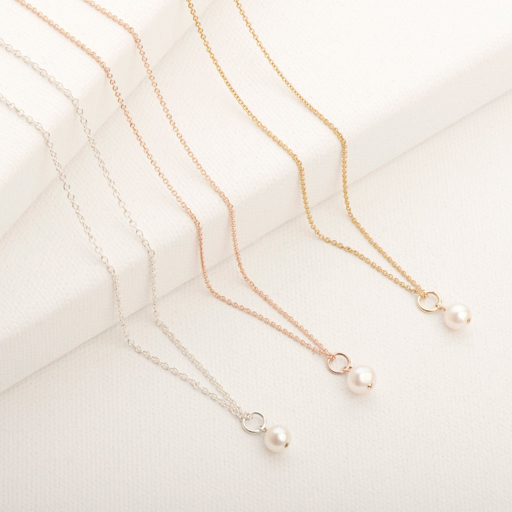 Elegant Freefall White Freshwater Pearl Necklace for Women - Perfect for Weddings, Parties & Special Occasions