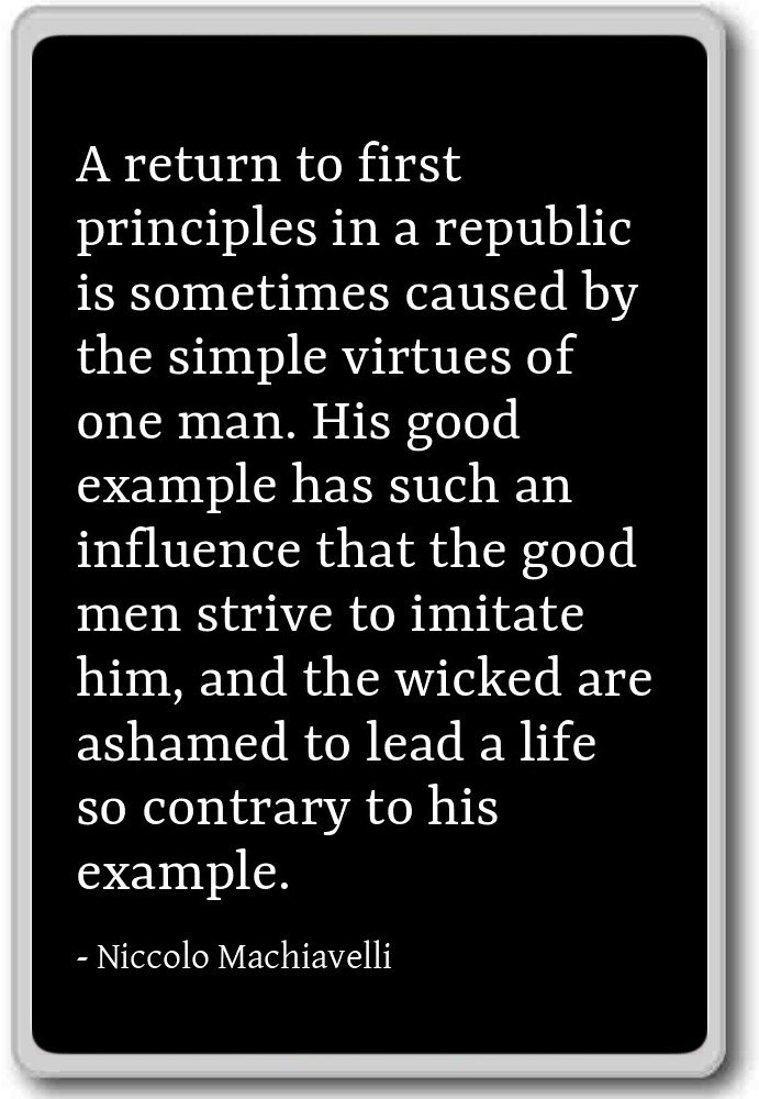 Niccolo Machiavelli Quotes Fridge Magnet - Inspirational Black Fridge Magnet with Famous Political Quote - Perfect for Office Decor, Home Kitchen, or Gift for History Lovers