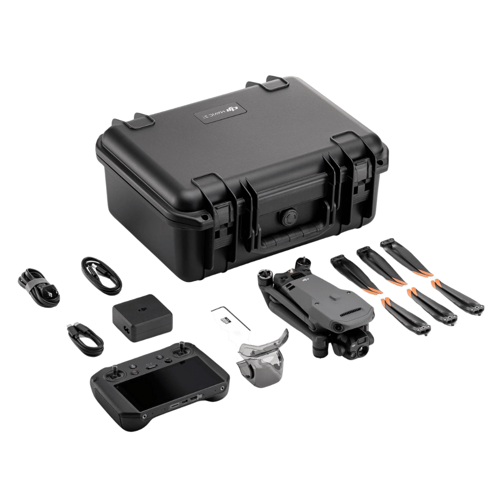 DJI Mavic 3 Thermal Drone with FLIR Camera - 4K HD Video, 45MP Photos, 15KM Range (Worry-Free Plus Bundle) - Perfect for Aerial Photography, Search & Rescue, and Thermal Inspection