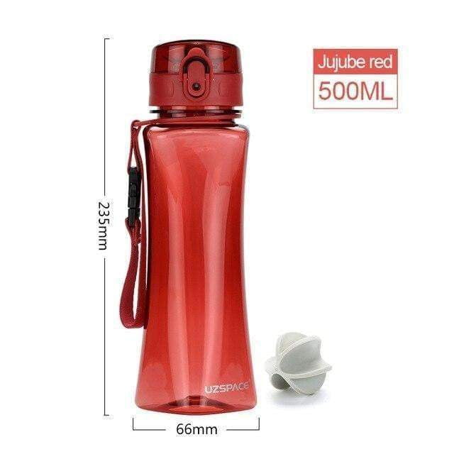 UZSPACE 350ml & 500ml Tritan Plastic Water Bottle - BPA Free Leak Proof Sports Water Bottle for Gym, Hiking, Camping & Travel - Portable Drinkware for Water, Tea, Juice & Cold Beverages