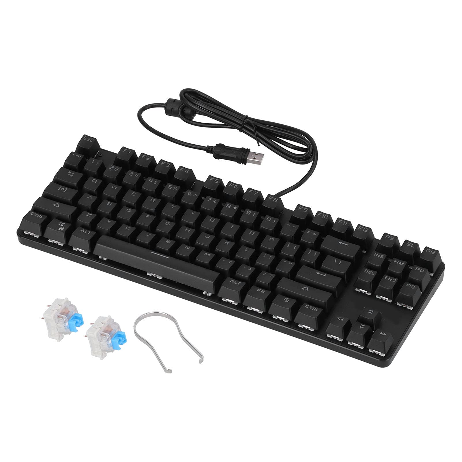 87-Key Blue Switch Mechanical Gaming Keyboard - Durable, Cool & Practical for PC Gamers | Perfect for FPS, MOBA & Typing Enthusiasts