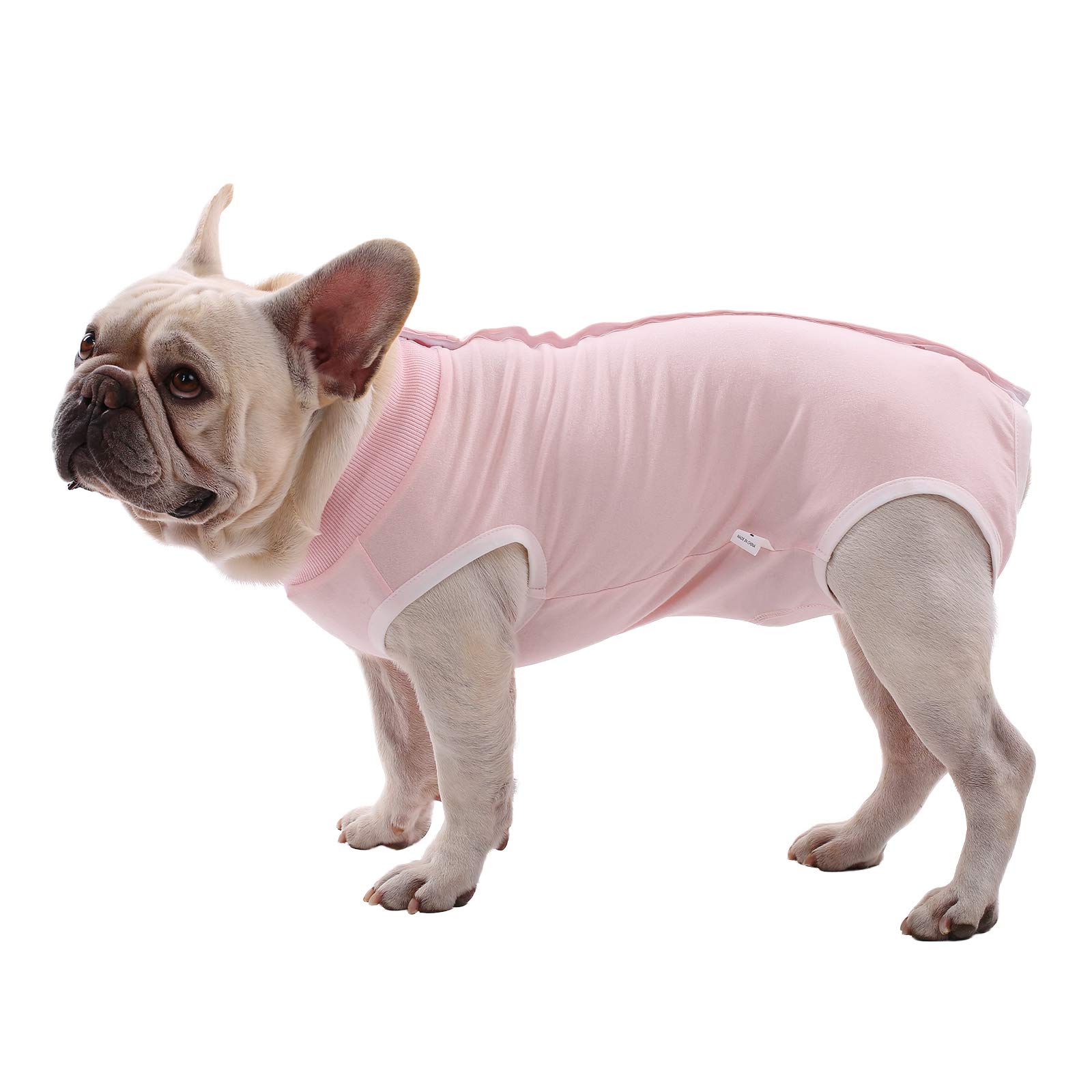 SAWMONG Dog Recovery Suit - Post-Surgery Protective Wear for Dogs | Soft Surgical Onesie Alternative to E-Collar | Pink Medium Size | Ideal for Spay/Neuter Recovery & Wound Protection