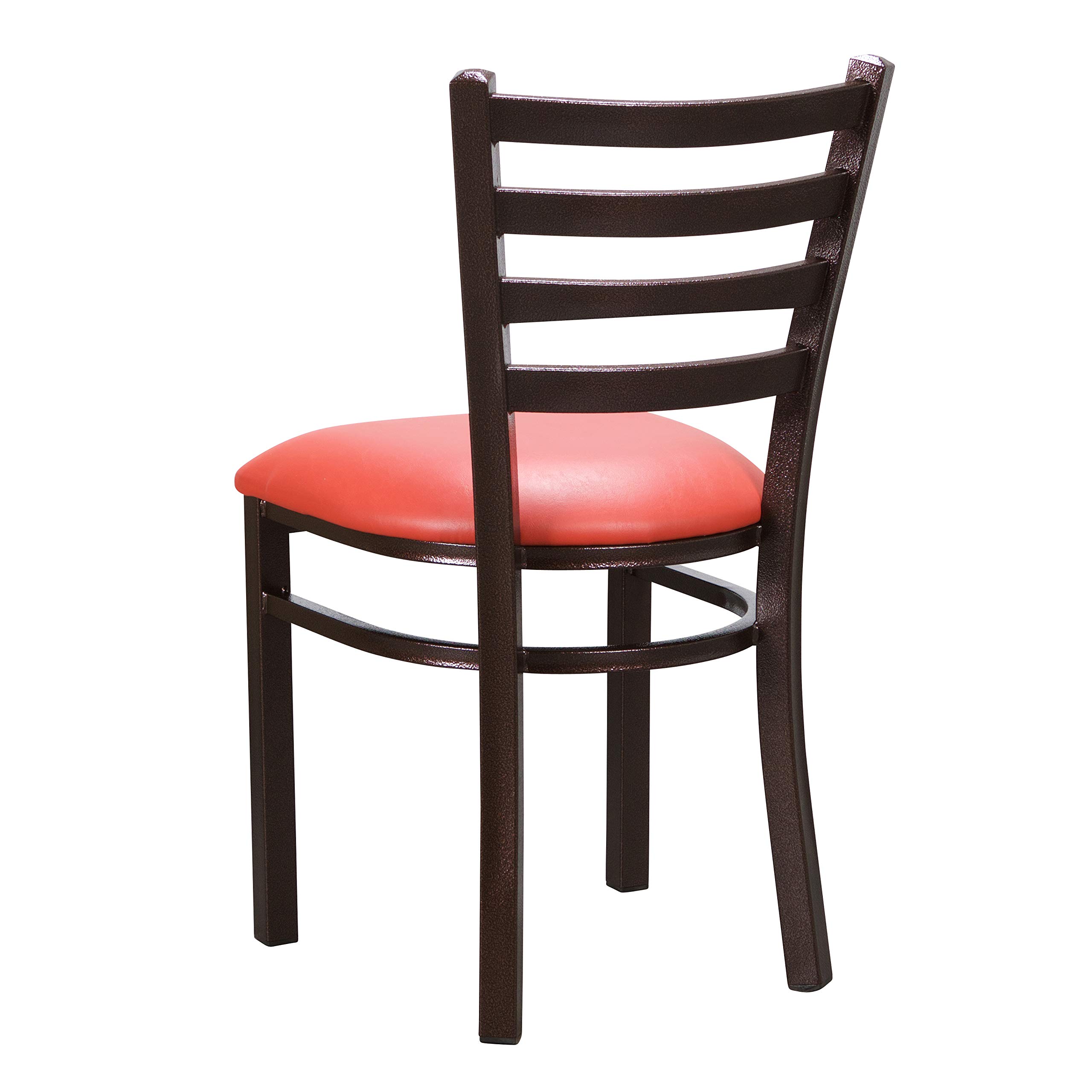 LINON Baxter Black/Red Metal Side Chair, Set of 2 - Modern Dining Chairs for Kitchen, Dining Room, Office & Outdoor Use - Durable Metal Frame & Comfortable Seating