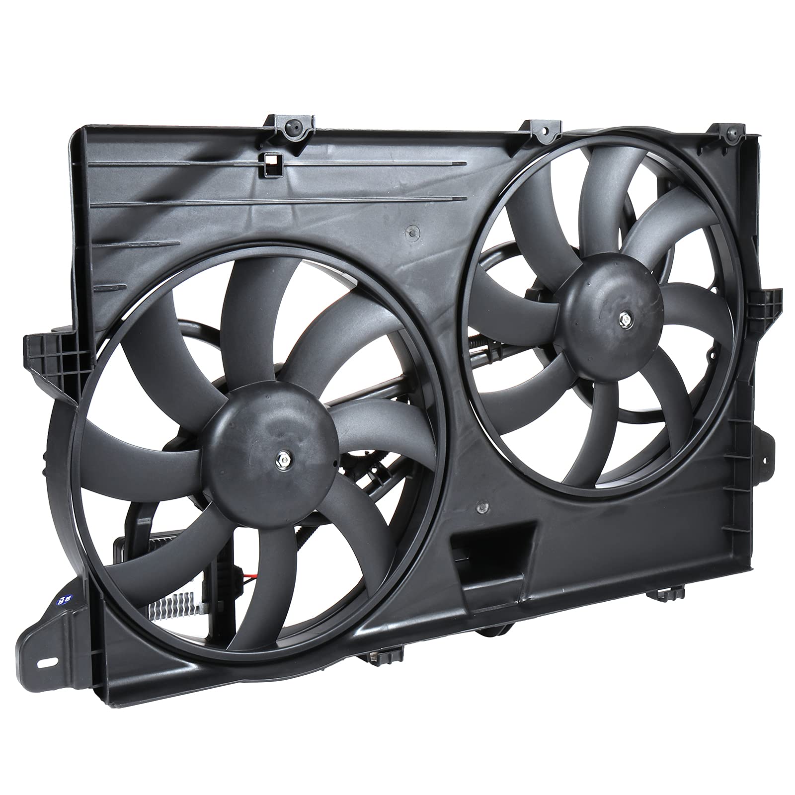 OCPTY Replacement Dual Cooling Fan Assembly Compatible with 2007-2015 Ford Edge & Lincoln MKX - High Performance Radiator Cooling System for Hot Weather & Heavy-Duty Driving