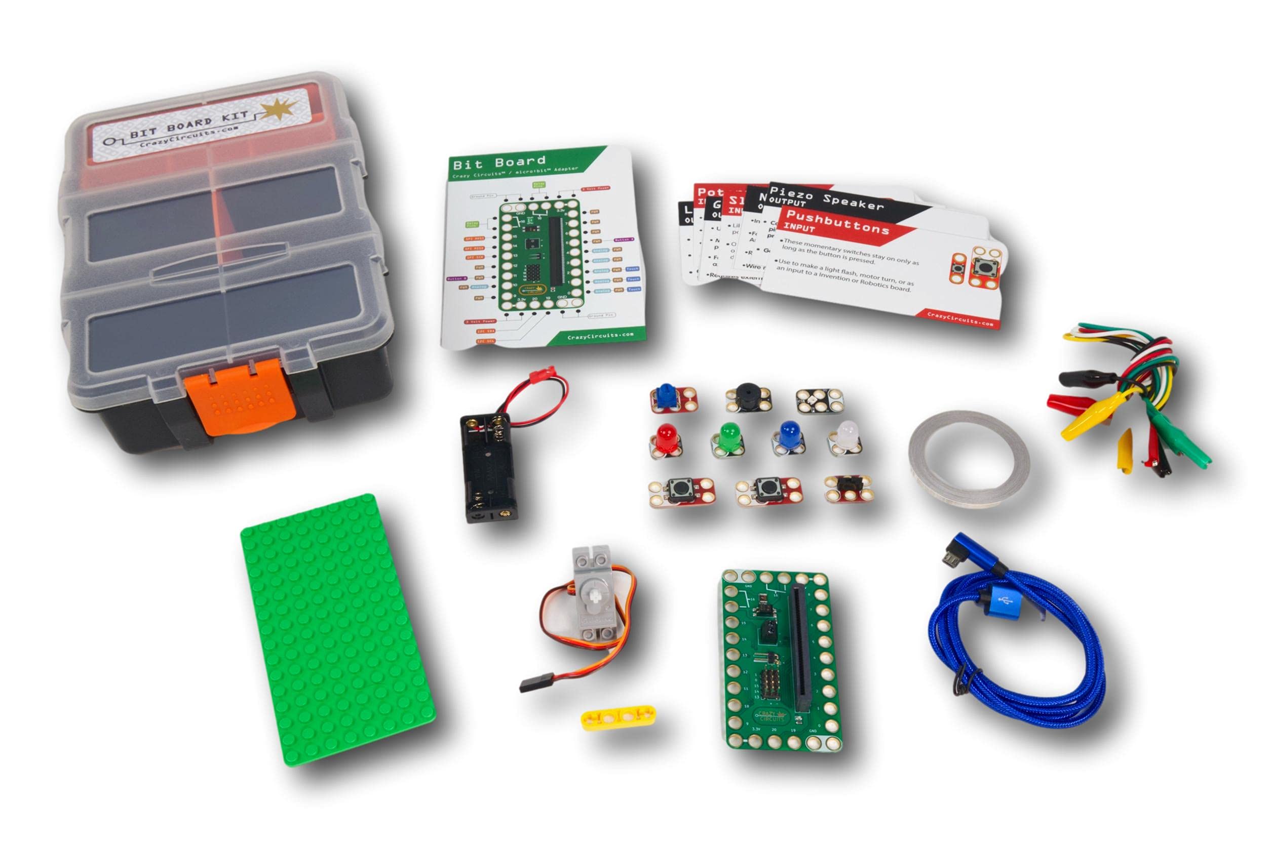 Brown Dog Gadgets Crazy Circuits BIT Board Kit – STEM Programming Learning Kit for Kids Ages 10+ (BBC Micro:Bit NOT Included) – Perfect for Coding Classes, DIY Electronics Projects & STEM Education (Model #K1040)