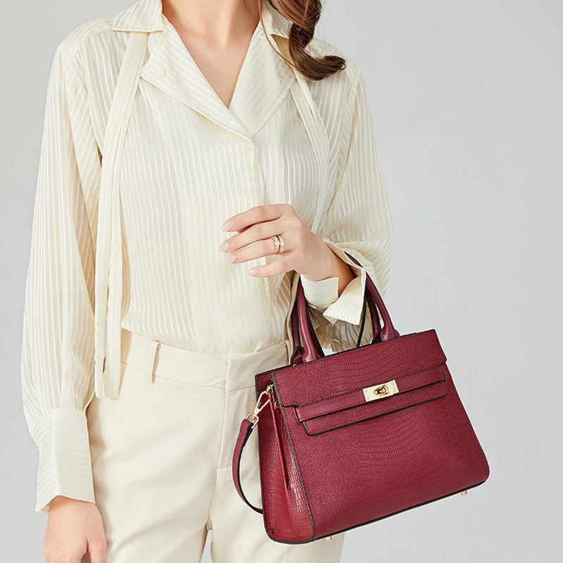 Genuine Leather Tote Bag for Women - Large Capacity Work Bag, Underarm Purse & Crossbody Shoulder Bag - Perfect for Office, Travel & Everyday Use