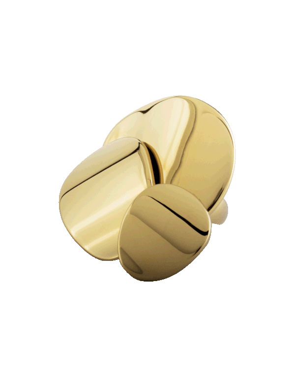 ROSANA Shiny Gold Ring for Women - Size II - Elegant Jewelry for Parties, Weddings & Everyday Wear