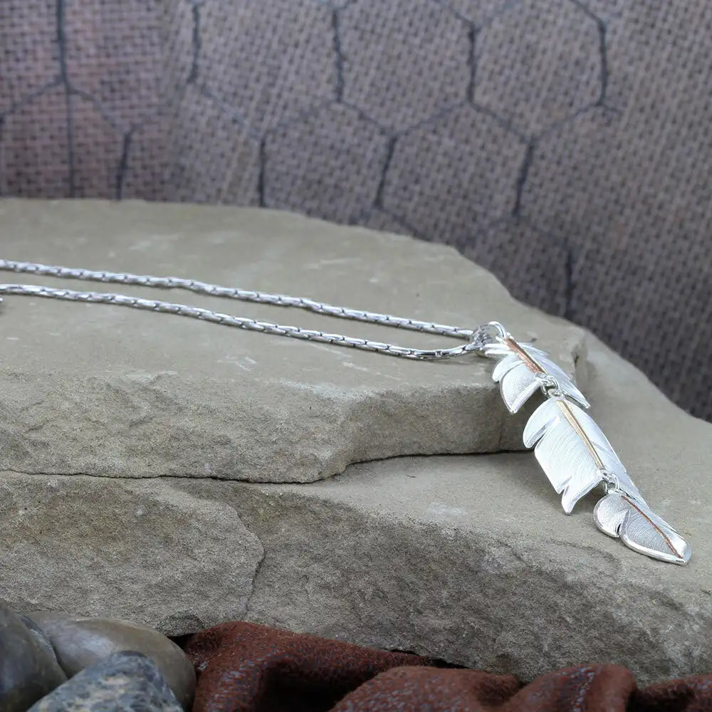 Elegant Rose Gold Plume Feather Pendant Necklace for Women - Perfect for Weddings, Parties & Special Occasions