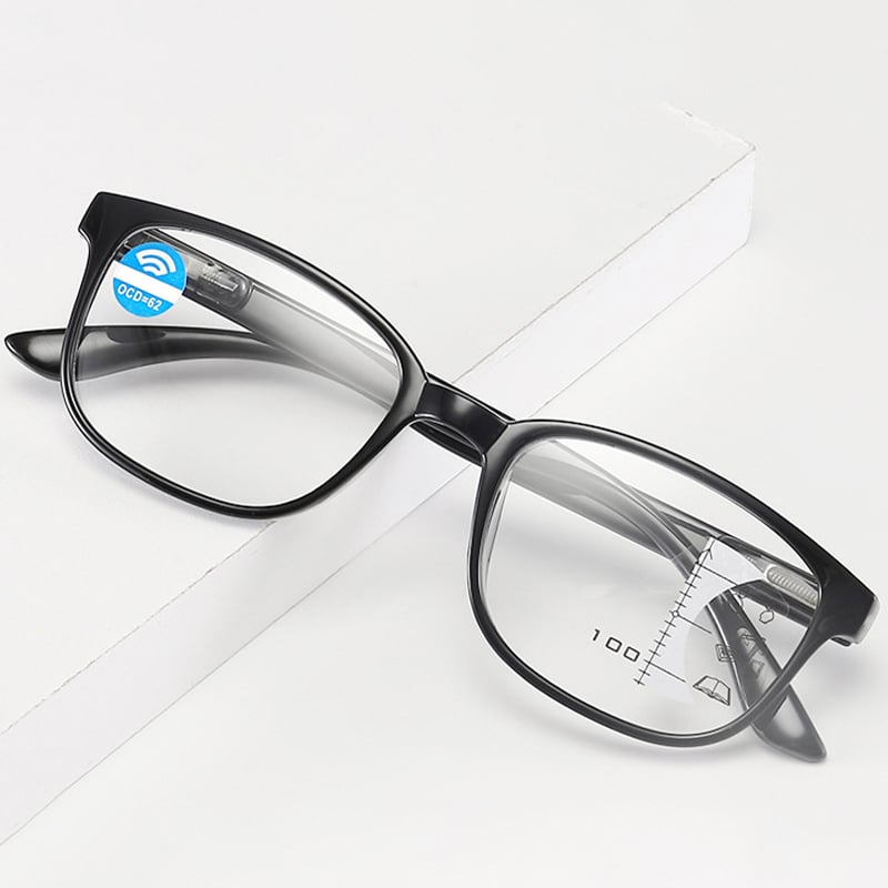 Blue Light Blocking Progressive Reading Glasses - Anti-Fatigue Multi-Focus Computer Glasses for Men & Women - Perfect for Office Work, Gaming & Screen Time