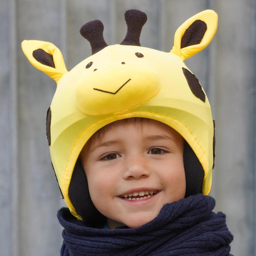 CoolCasc Giraffe Print Ski Helmet Cover - Animal Design Winter Sports Accessory for Skiing, Snowboarding & Outdoor Adventures