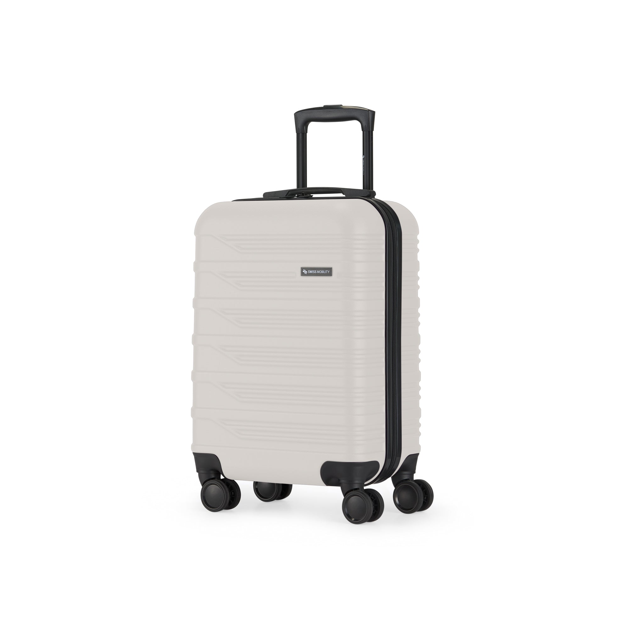 Swiss Mobility SEA 3 Piece Luggage Set - Lightweight Carry-On Suitcase with Spinner Wheels (Black) - Perfect for Business Travel & Weekend Getaways