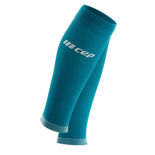 Men's Ultralight Compression Calf Sleeves for Running & Sports - Breathable Support for Shin Splints & Muscle Recovery (Petrol/Light Grey) - Perfect for Marathon, Gym & Outdoor Activities