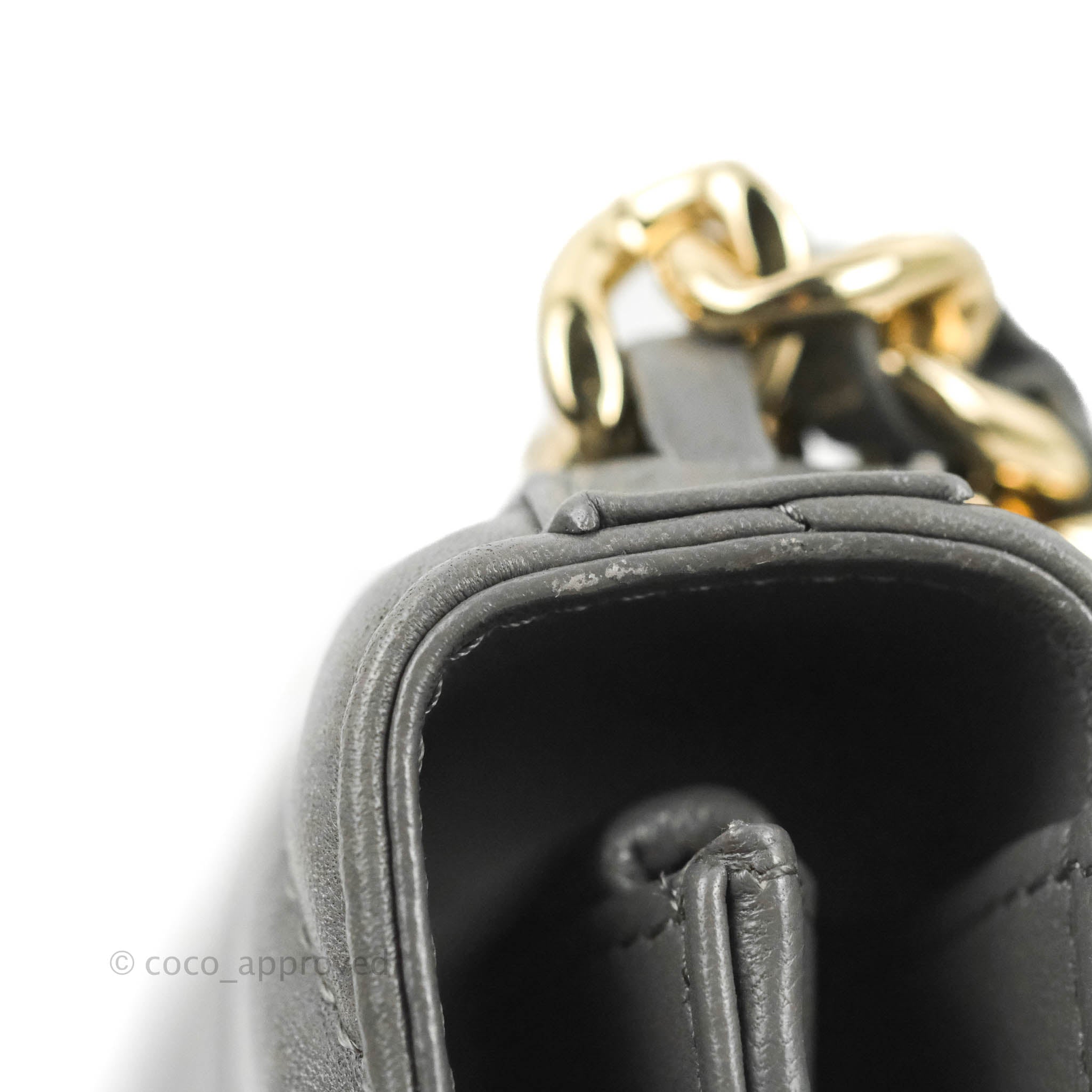 Chanel 19 Wallet on Chain WOC - Dark Grey Lambskin Leather with Mixed Hardware | Luxury Crossbody Bag for Women, Perfect for Evening Events & Daily Use