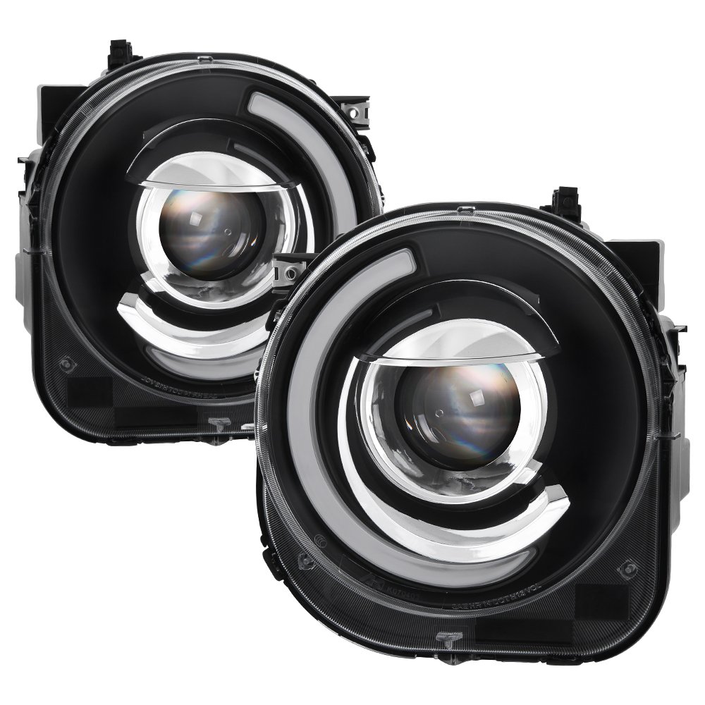 Jeep Renegade 2015-2017 LED DRL Headlight Tubes - Black/Clear Lens for Enhanced Visibility & Style | Perfect for Off-Roading & Night Driving