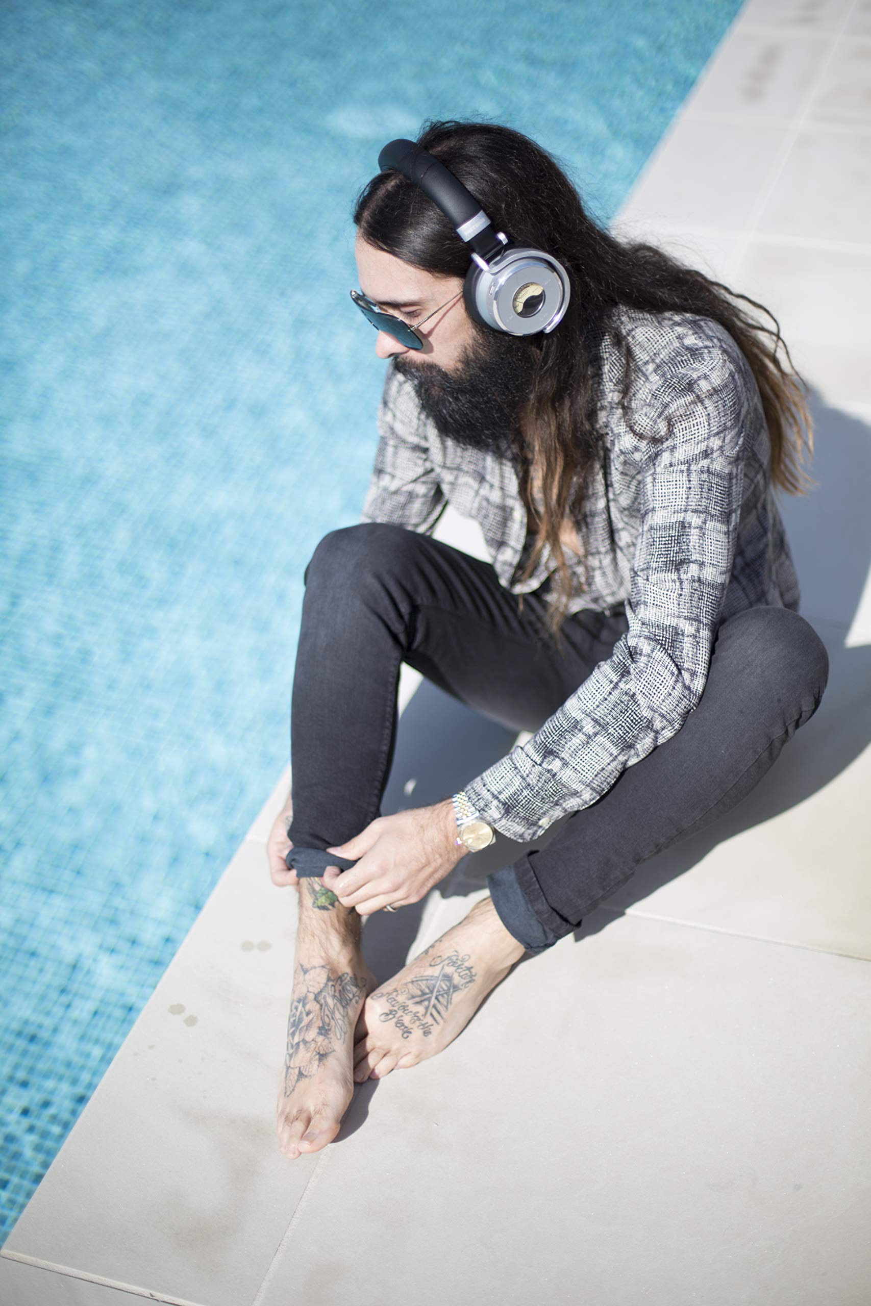 Meters OV-1-B-Connect Wireless Bluetooth Headphones with Active Noise Cancellation - Over-Ear Comfort - Hi-Fi Sound - White - Perfect for Travel, Work & Home Entertainment