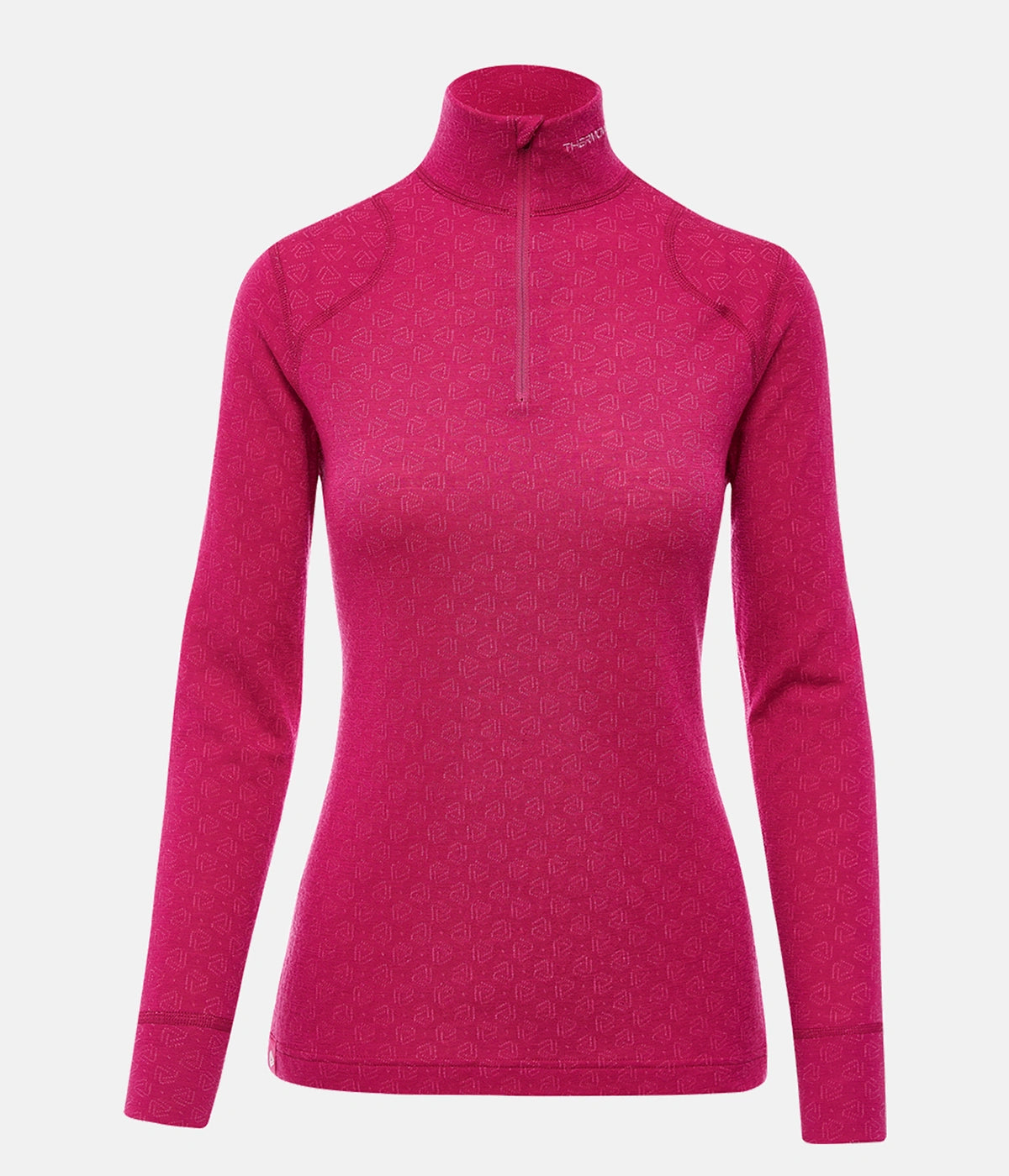 Women's Merino Wool Xtreme Thermal Half Zip Long Sleeve Shirt - Pink | Winter Base Layer for Hiking, Skiing & Outdoor Activities