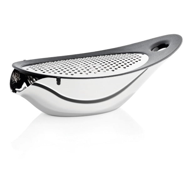 Premium Stainless Steel Parmesan Cheese Grater with Detachable Bowl - Perfect for Italian Pasta, Pizza & Salad Garnishing at Home or Restaurant