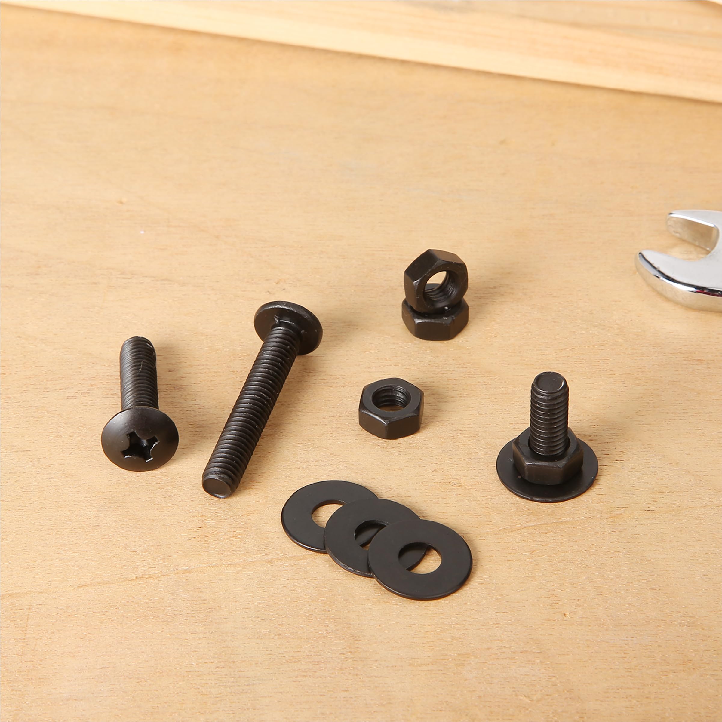 Mr. Pen - 113-Piece Black Bolts, Nuts & Washers Assortment Kit - Assorted Hardware Fasteners for DIY, Home Repair, Furniture Assembly & Automotive Projects