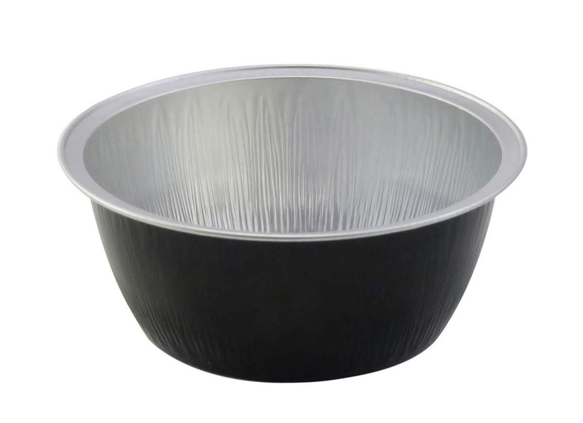 KitchenDance 4oz Disposable Black Aluminum Foil Baking Cups - 100 Pack for Creme Brulee, Mini Desserts, Cupcakes & Muffins | Perfect for Baking, Cooking, Meal Prep & Party Serving | Oven & Freezer Safe