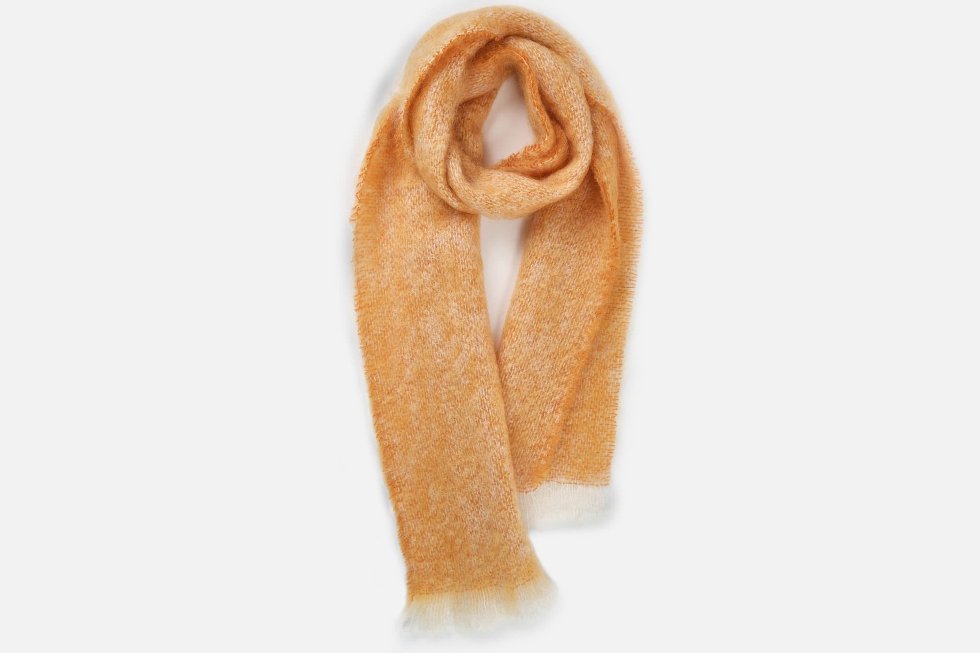 Ochre Mooneen Mohair Scarf - Soft Warm Winter Accessory for Women, Luxury Wool Wrap Shawl - Perfect for Cold Weather, Office & Evening Outfits