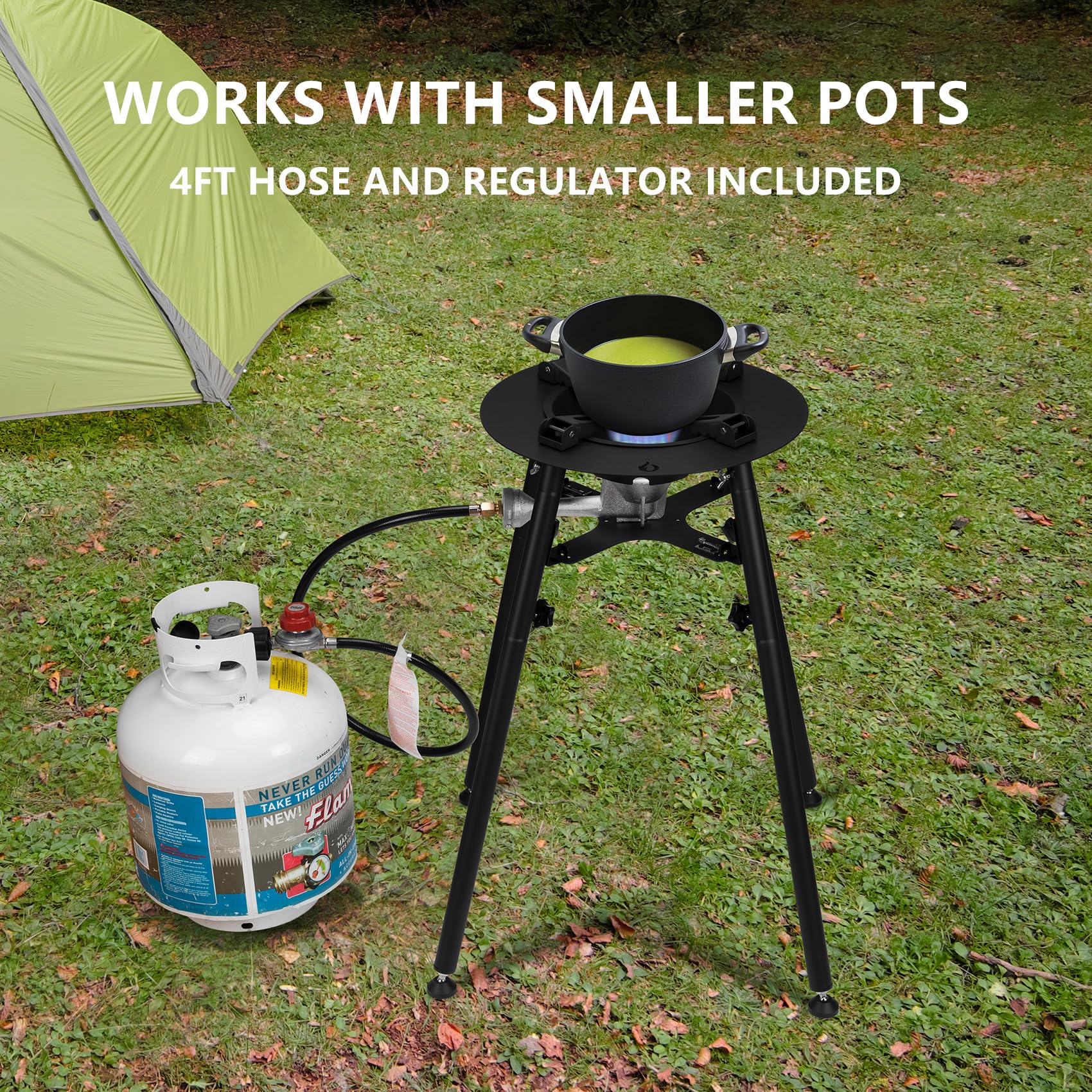 Onlyfire 180,000 BTU Propane Burner Stand Set with 21