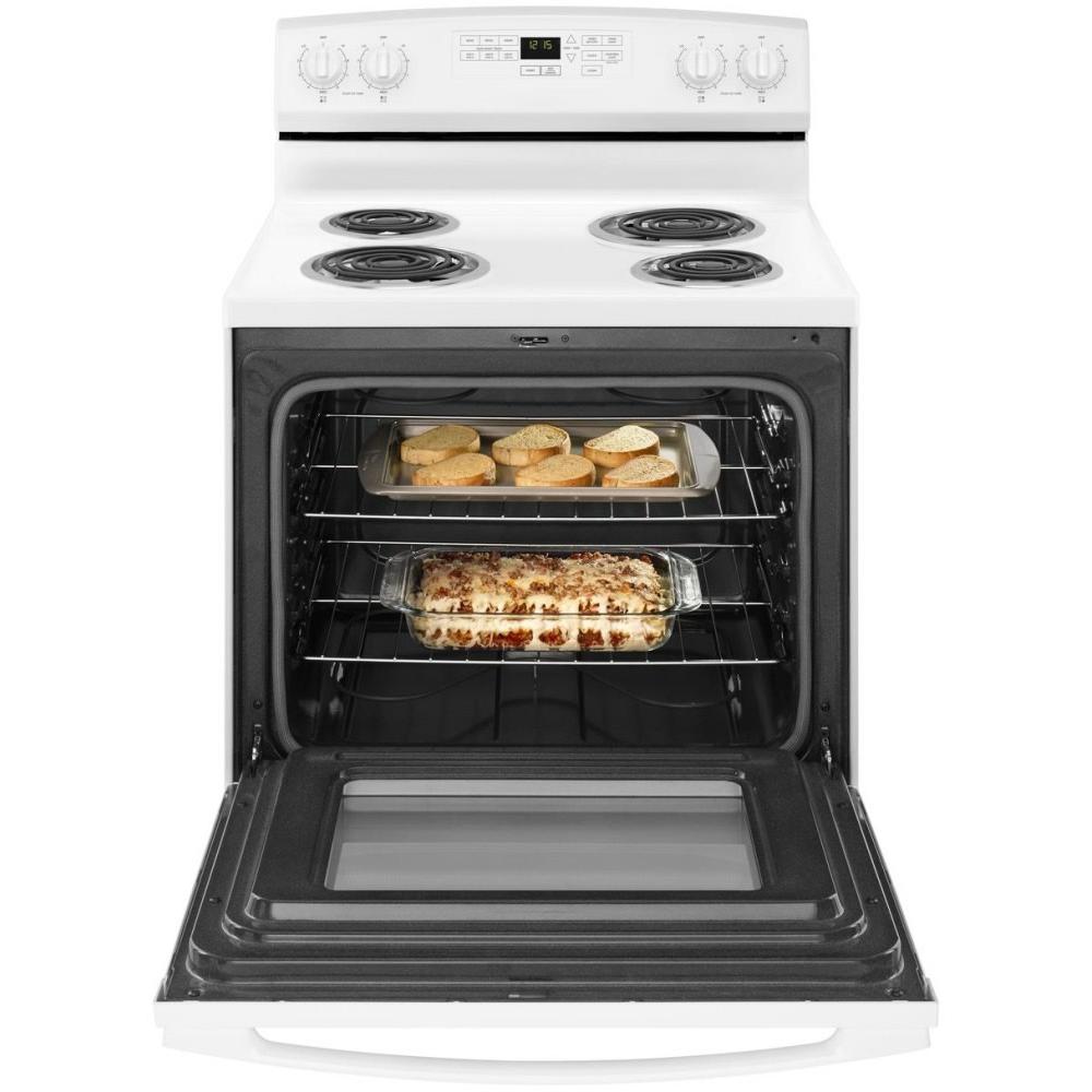 Amana 30 Inch Freestanding Electric Range YACR4503SFW - Stainless Steel, 4.5 cu. ft. Oven Capacity - Perfect for Home Kitchen Cooking & Baking