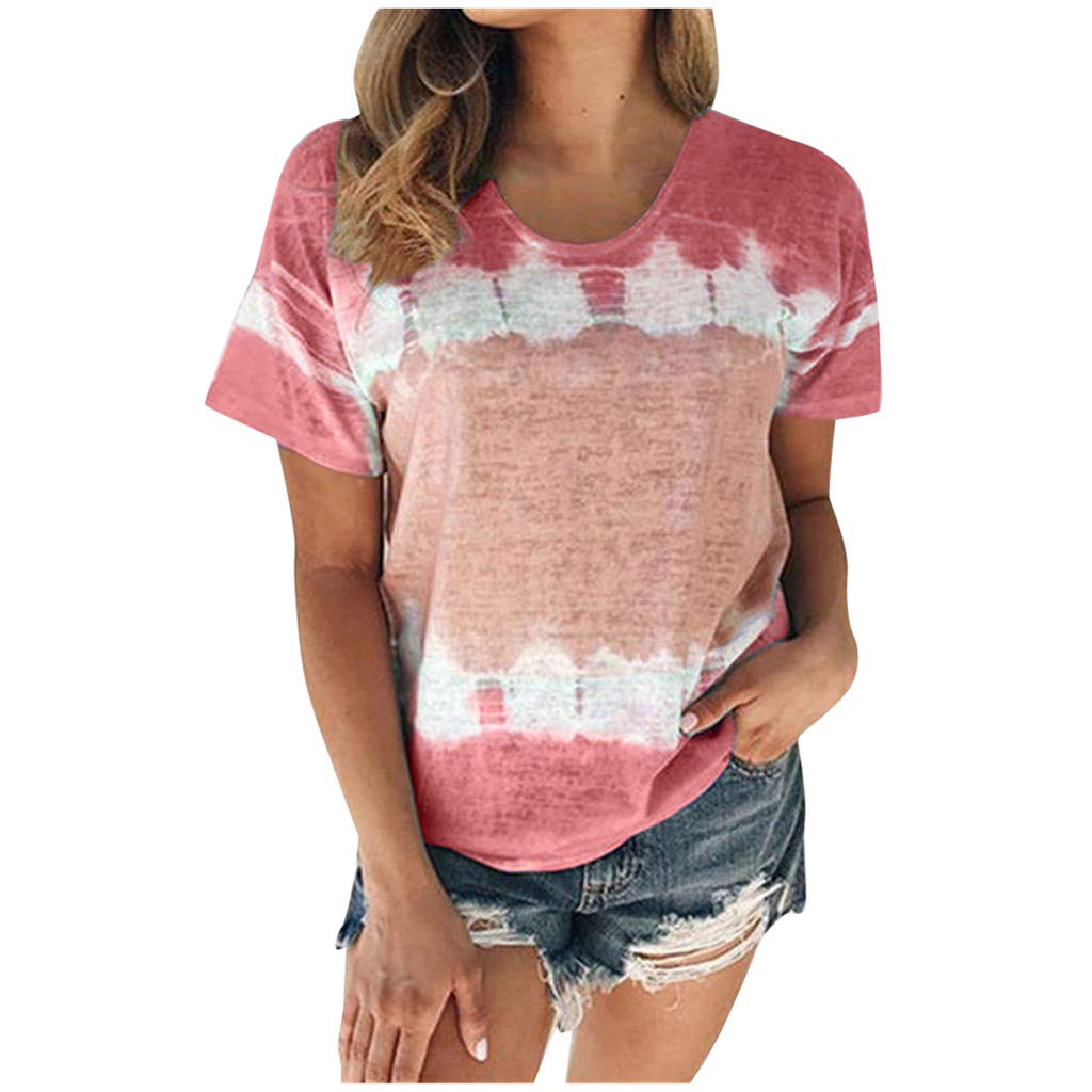 Women's Summer Tops - 4th of July Patriotic Short Sleeve Graphic Tees with USA Flag Design - Casual & Dressy Tunic Shirts for BBQ, Beach Outings & Independence Day Celebrations