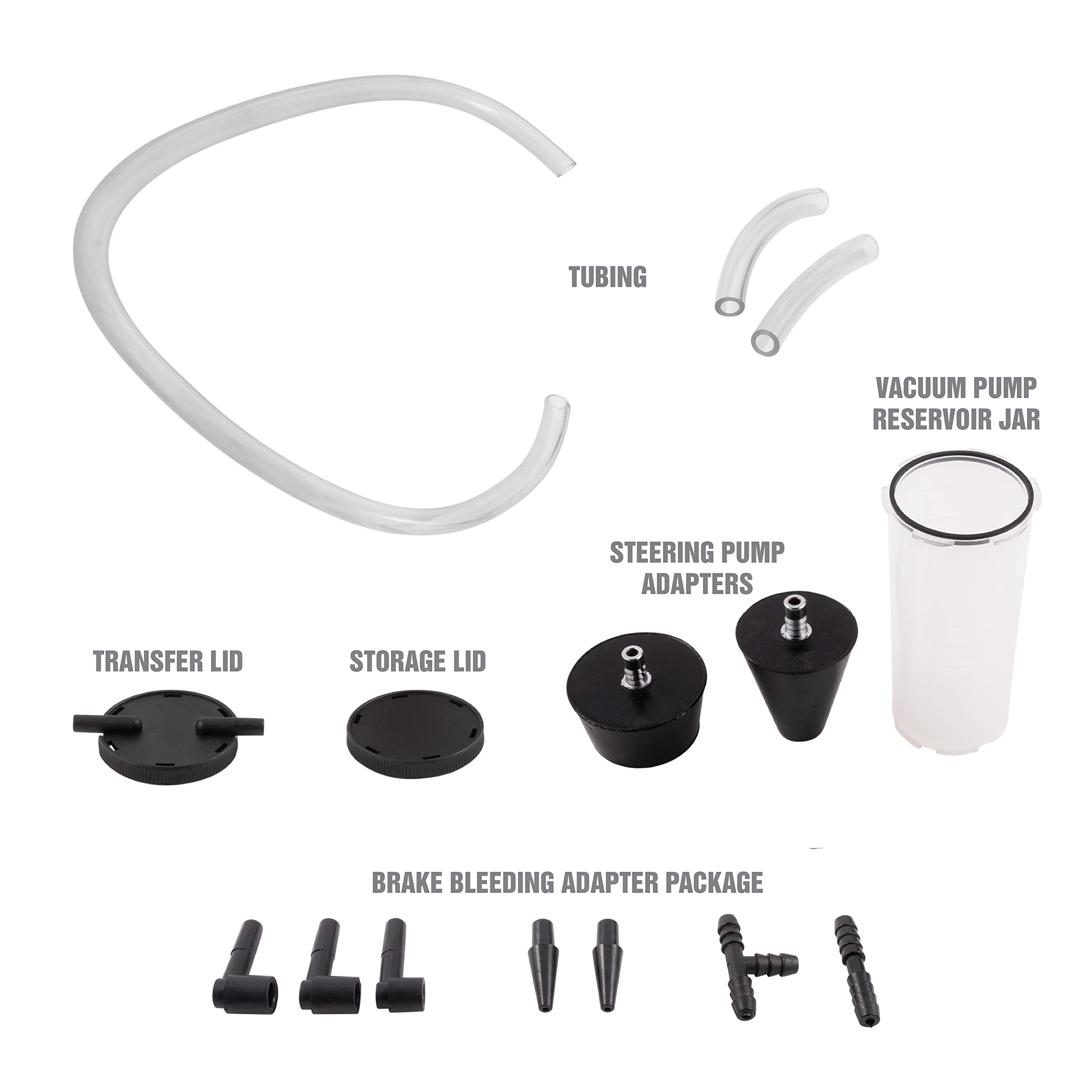 OEMTOOLS 37070 Brake Bleeder Kit - Professional Steering Pump Bleeder & Vacuum Pump Test Kit for Brake Fluid Drain and Vacuum Testing | Ideal for Automotive Repair, DIY Brake Maintenance, and Mechanic Tool Kits