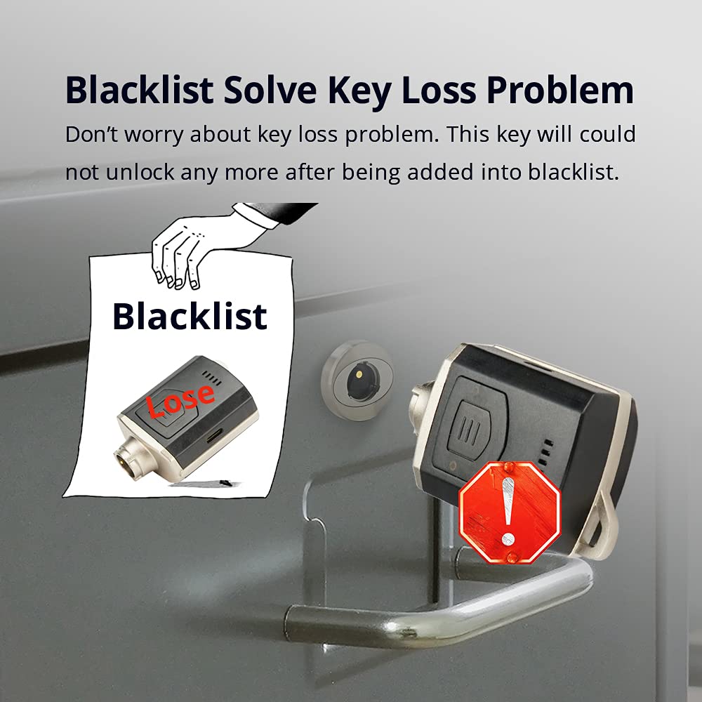 Electronic Passive Padlock with Smart Fingerprint Key - High Security Digital Lock for Home, Office & Storage - Ideal for Lockers, Toolboxes & Security Gates