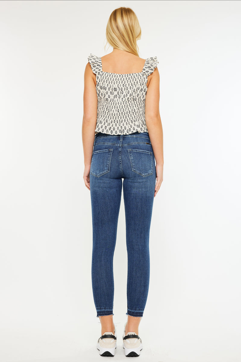 Loretta High Rise Ankle Skinny Jeans for Women - Stretchy Denim Pants with Slim Fit & Comfortable Waistband - Perfect for Casual Wear, Office Outfits and Date Nights