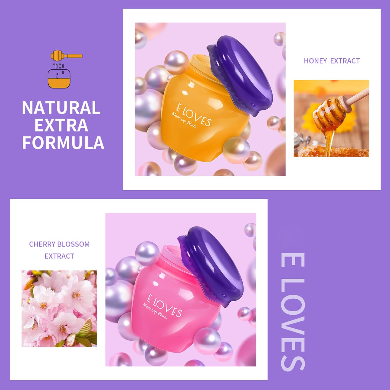 **Honey & Sakura Lip Sleeping Mask - Natural Lip Plumper & Hydrating Lip Care Serum for Fuller Lips, Moisturizing Lip Mask to Reduce Fine Lines - Day & Night Use for Soft, Smooth Lips**    *(Perfect for Overnight Lip Treatment, Daily Hydration, and Enhancing Lip Volume)*