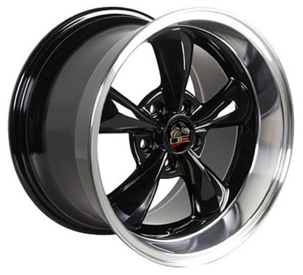 17 Inch Black Machined Alloy Wheel Replacement for Ford Mustang 1994-2004 - Replica Rim 8181831 | Perfect for Street Performance & Car Upgrades