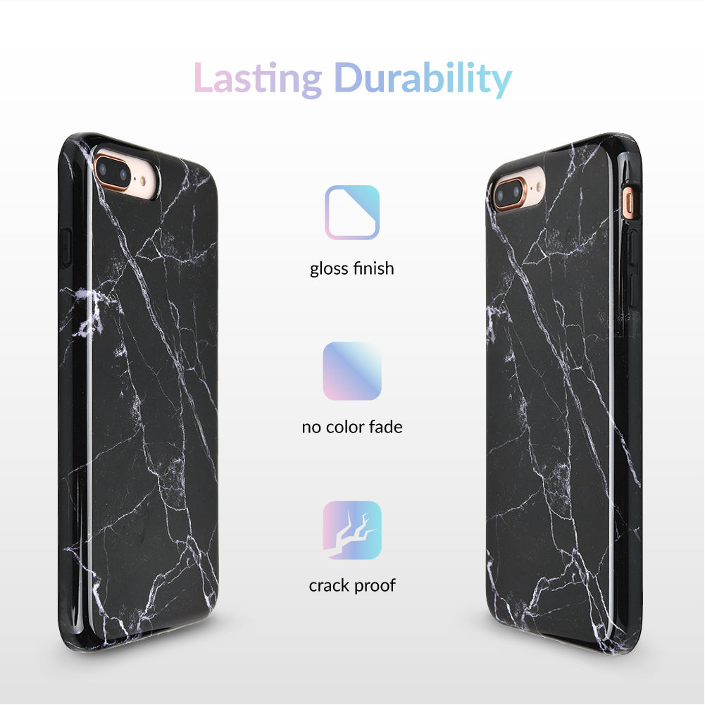Premium Black Marble iPhone Case - Slim Protective Cover with Anti-Slip Grip | Perfect for Work, Travel & Everyday Use