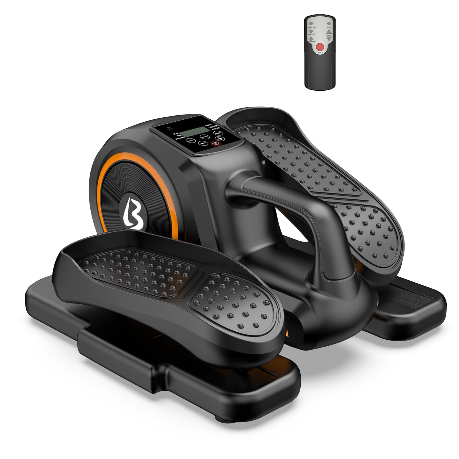 Pooboo Under Desk Elliptical Machine - Electric Leg Exerciser for Home & Office Use, Fully Assembled Quiet Portable Seated Pedal Exerciser with Remote Control, 12 Adjustable Speeds - Ideal for Seniors, Work from Home & Physical Therapy