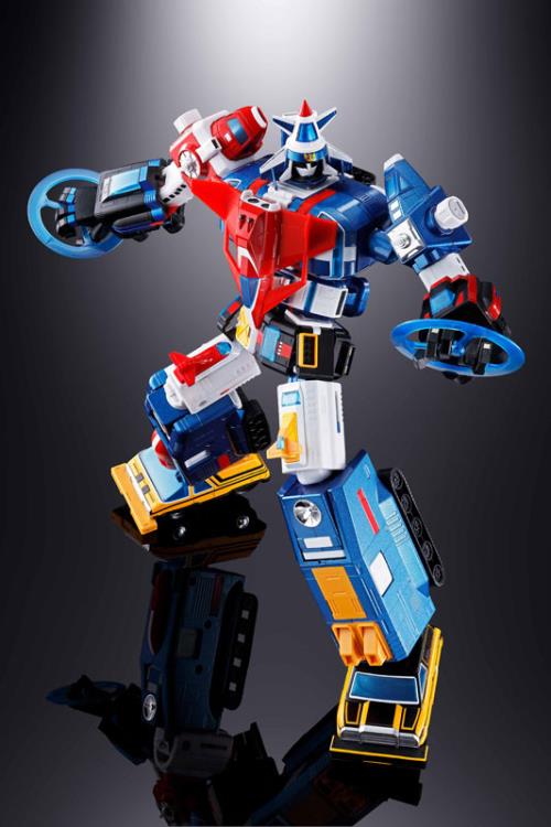 Bandai Soul of Chogokin GX-88 Armored Fleet Dairugger XV (Vehicle Voltron) Die-Cast Action Figure Toy - Collectible Robot Model for Anime Fans & Display